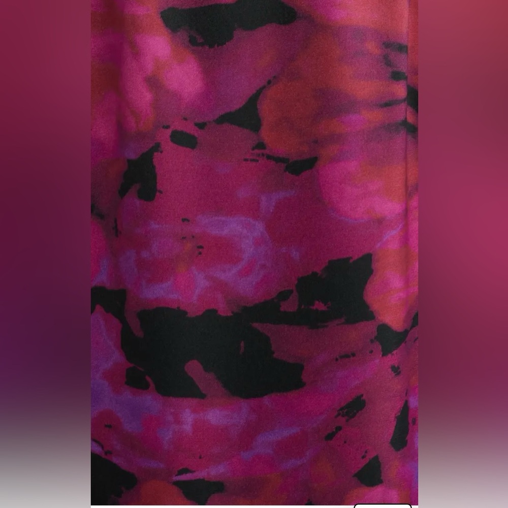 EUC Abstract print tiered long sleeve midi dress Size 4 - Picture 5 of 6